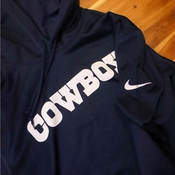 NIKE Dallas Cowboys Navy NFL apparel  hoodie size Medium - Picture 3 of 5